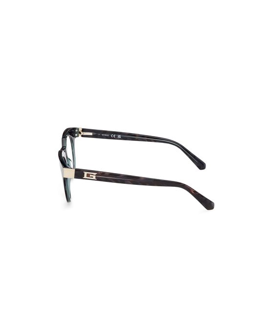 Guess Black Gu50241 098 Optical Frames Acetate Round Normal for men