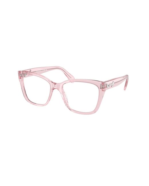 Swarovski Black Sk2008 3001 Optical Frames Acetate Transparent Geometric Normal