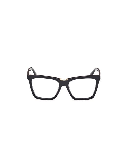Max Mara Black Mm5111 001 Optical Frames Acetate Squared Normal