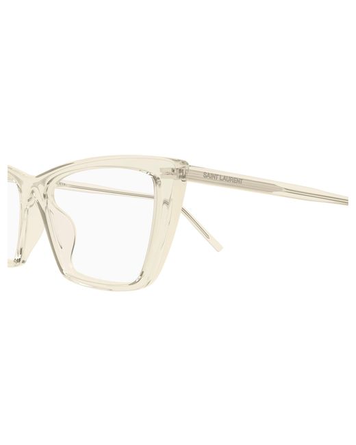 Saint Laurent Black Sl 737 Mica Thin Opt 007 Optical Frames Acetate Transparent Squared