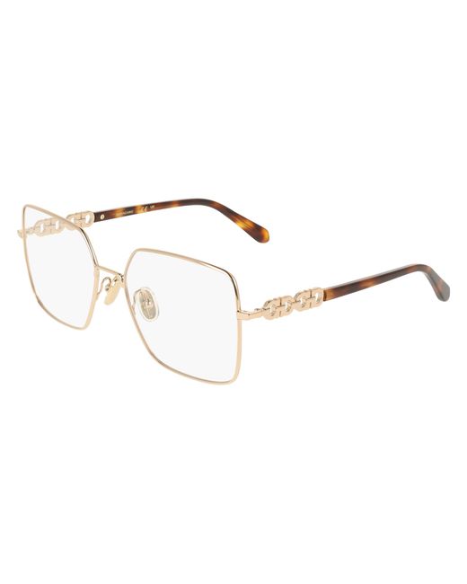 Ferragamo Black Sf2241 712 Optical Frames Metal Squared Normal