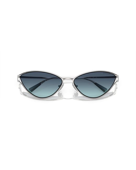 Tiffany & Co Black Tf3095 60019S Sunglasses Metal Cat Eye Normal Shaded