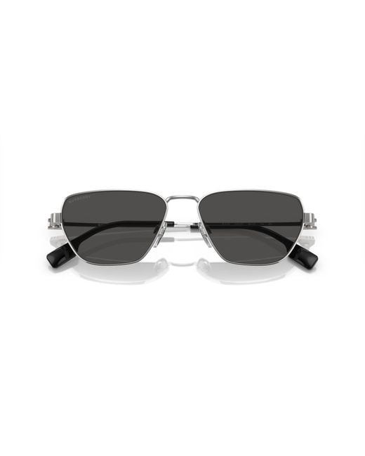 Burberry Black Be3146 100587 Sunglasses Metal Geometric Normal for men
