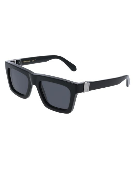 Ferragamo Black Sf2071S 001 Sunglasses Acetate Squared Normal for men