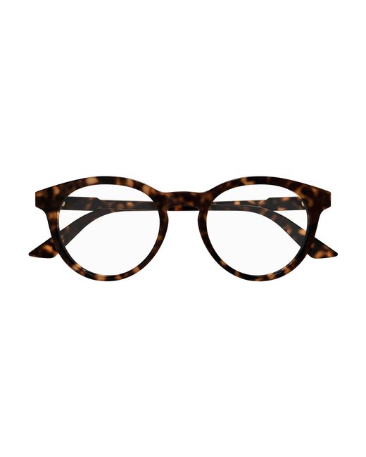 Gucci Black Gg1822O 002 Optical Frames Acetate Transparent Round for men