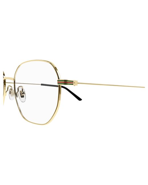Gucci Black Gg1125Oa 003 Optical Frames Metal Geometric for men