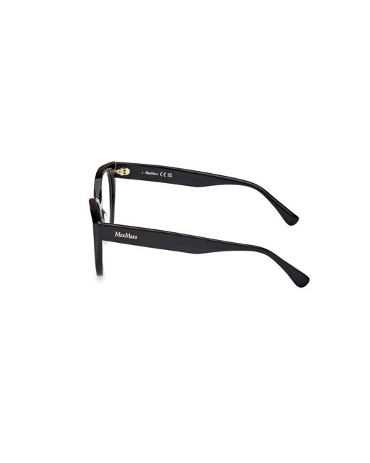 Max Mara Black Mm5161 001 Optical Frames Acetate Round Normal