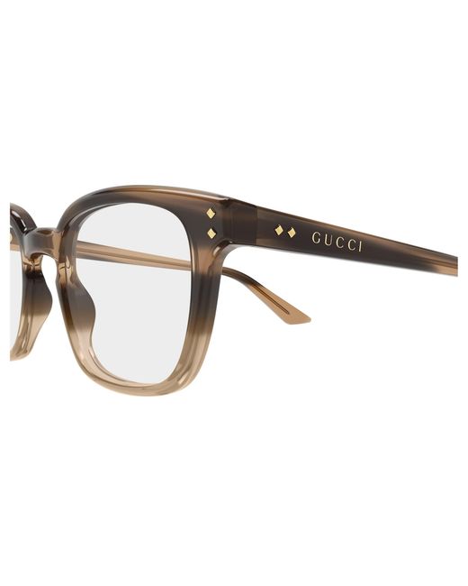 Gucci Black Gg2132O 012 Optical Frames Acetate Transparent Squared for men