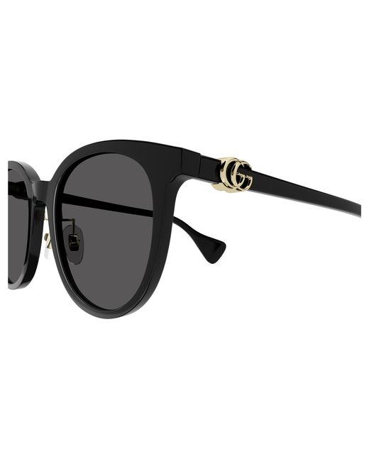 Gucci Black Gg1073Sk 001 Sunglasses Acetate Round Normal