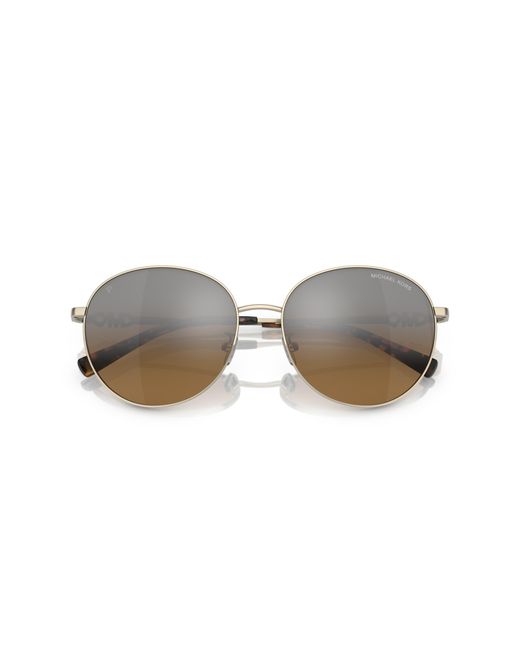 Michael Kors Black Mk1119 Alpine 101484 Sunglasses Metal Round Polarized Mirror