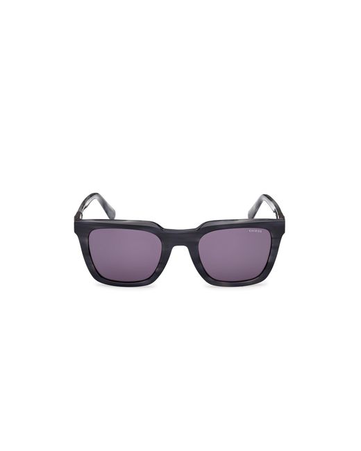Guess Black Gu00279 92A Sunglasses Acetate Smoke Squared Normal for men