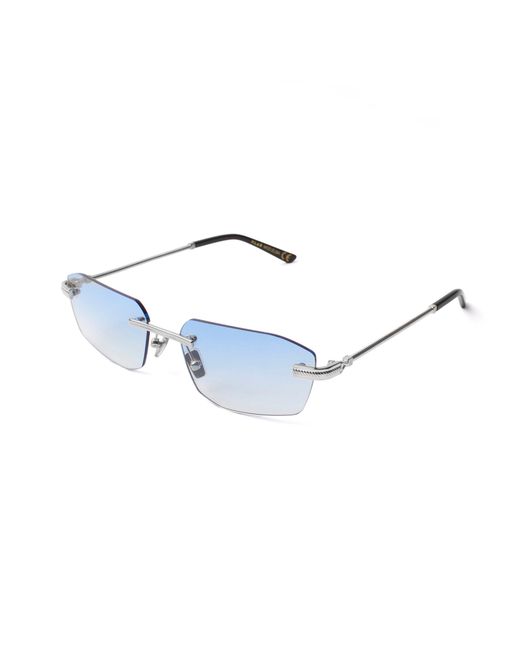 Xlab Blue Elba Sunglasses Metal Light Squared Normal Shaded
