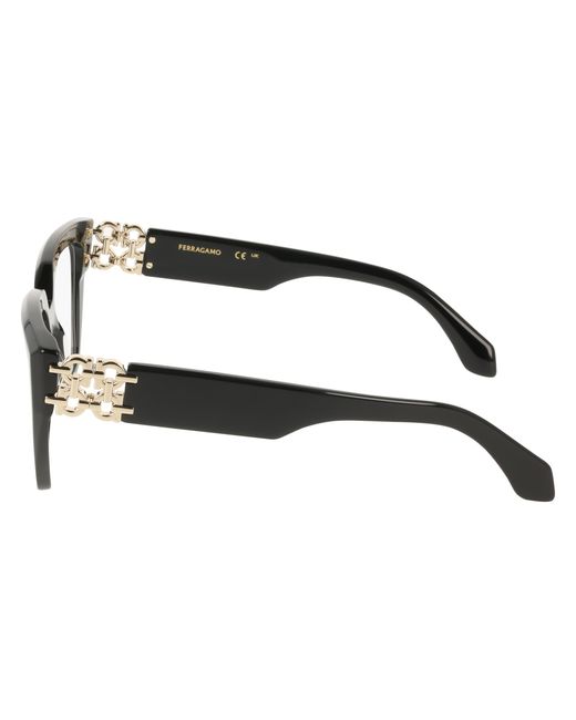 Ferragamo Black Sf3041E 001 Optical Frames Acetate Squared Normal