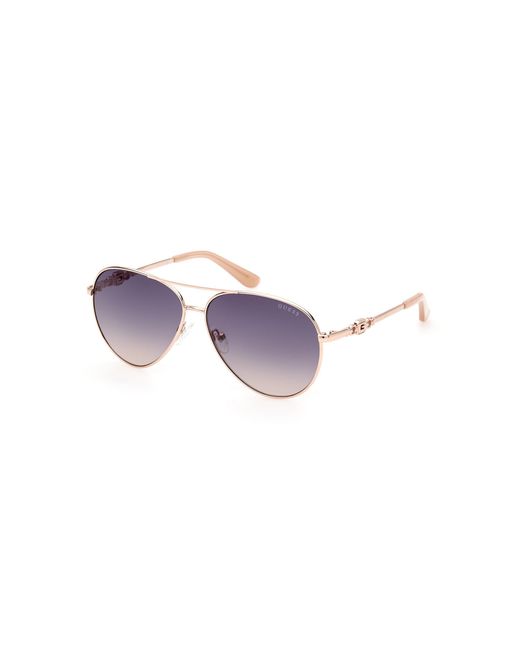 Guess Black Gu7885-H 28W Sunglasses Metal Pilot Normal Shaded