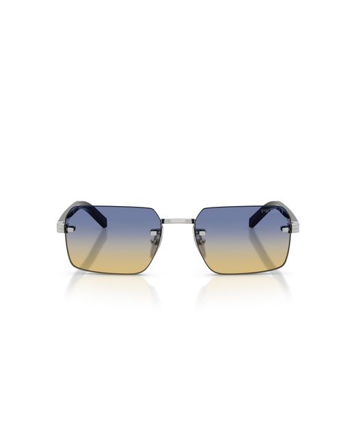 Prada Black Pr D55S 1Bc50E Sunglasses Metal Squared Normal for men