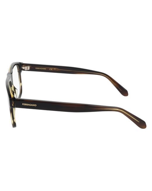 Ferragamo Black Sf3063 323 Optical Frames Acetate Squared Normal for men