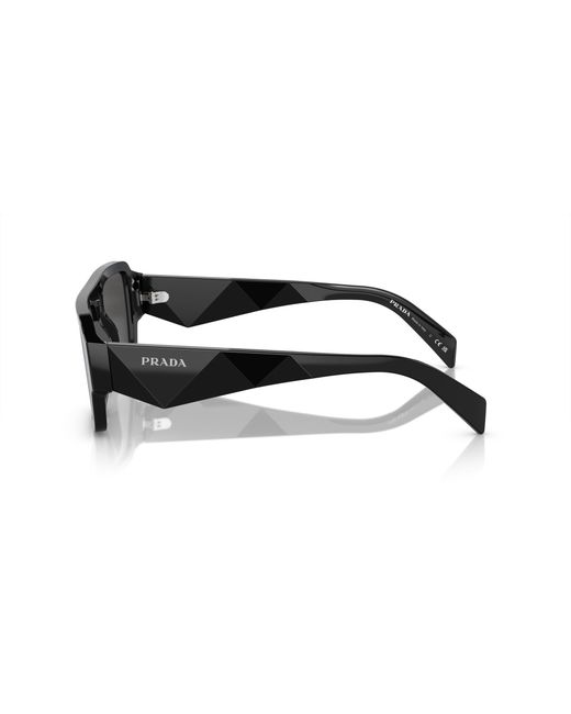 Prada Black Pr A05S 16K08Z Sunglasses Acetate Squared Normal for men