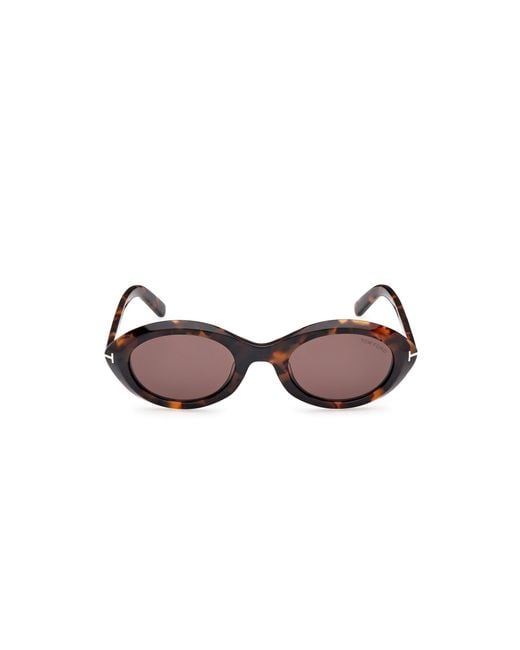 Tom Ford Black Ft1186 Carmen 52E Sunglasses Acetate Round Normal
