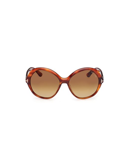 Tom Ford Black Ft1282 Annabelle-02 54F Sunglasses Acetate Round Normal