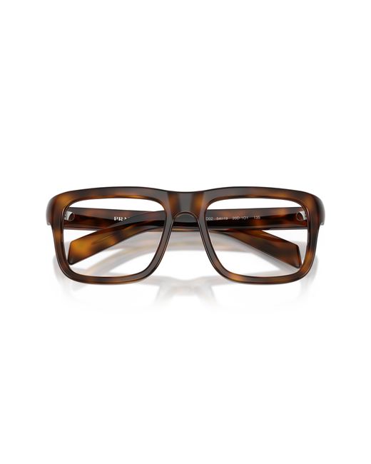 Prada Black Pr D02V 20D1O1 Optical Frames Acetate Transparent Squared Normal for men
