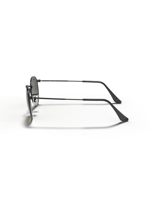 Ray-Ban Black Rb3447n Flat Lens Metal Round Sunglasses for men