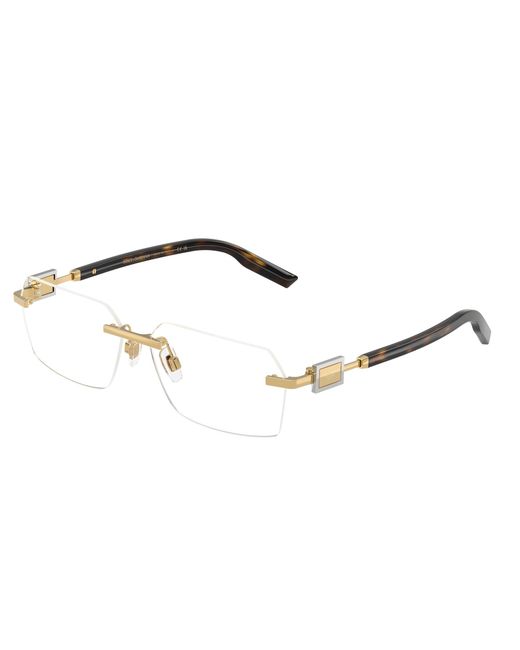 Dolce & Gabbana Black Dg1361 02 Optical Frames Metal Squared Normal for men