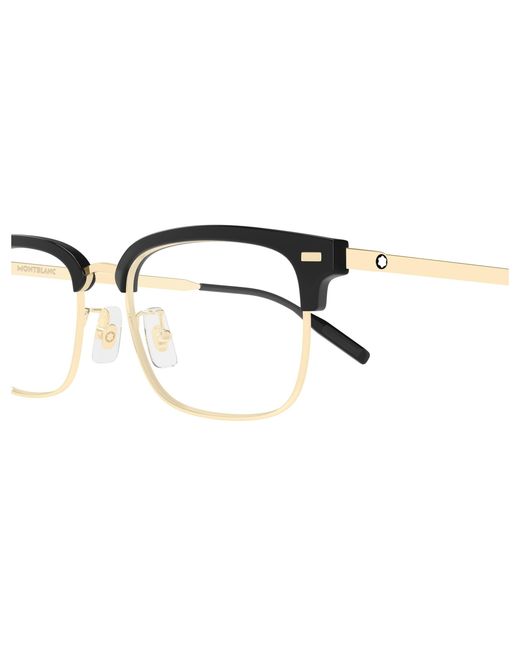 Montblanc Black Mb0493Oj 003 Optical Frames Metal Transparent Squared for men