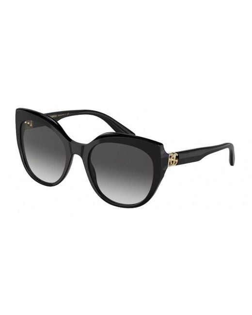 Dolce & Gabbana Black Dg4392 501/8G Sunglasses Plastic/ Cat Eye Normal Nuanced