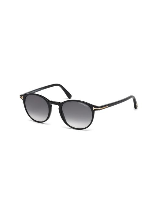 Tom Ford Black Ft0539 Andrea-02 01B Sunglasses Acetate Round Normal Shaded for men