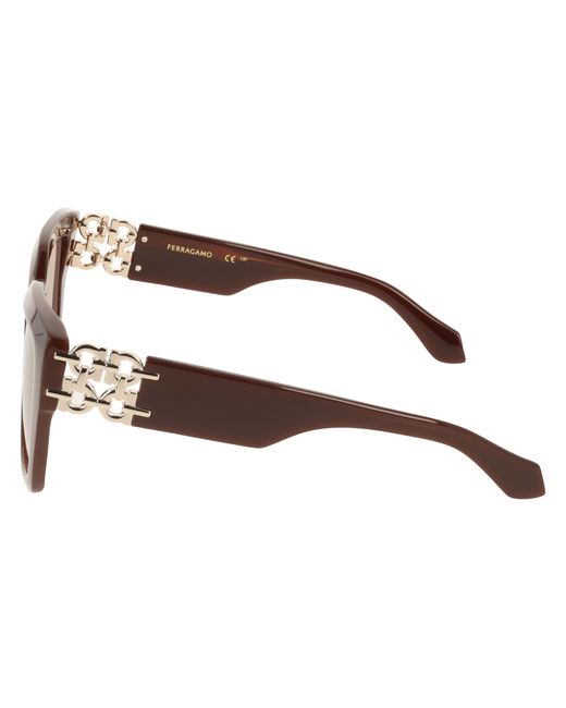 Ferragamo Black Sf2083Se 210 Sunglasses Acetate Squared Normal Shaded