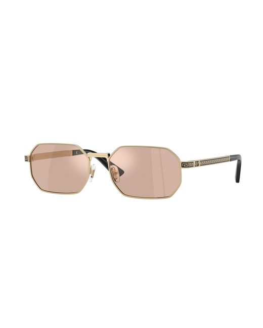 Versace Black Ve2297 1252/5 Sunglasses Metal Squared Normal for men