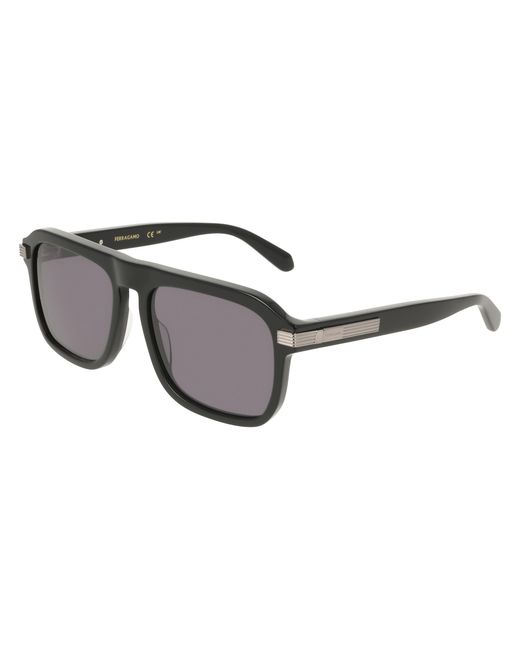 Ferragamo Black Sf2087S 001 Sunglasses Acetate Squared Normal for men