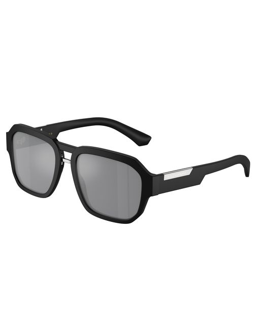 Dolce & Gabbana Black Dg4464 25256G Sunglasses Acetate Pilot Mirrored Mirror for men