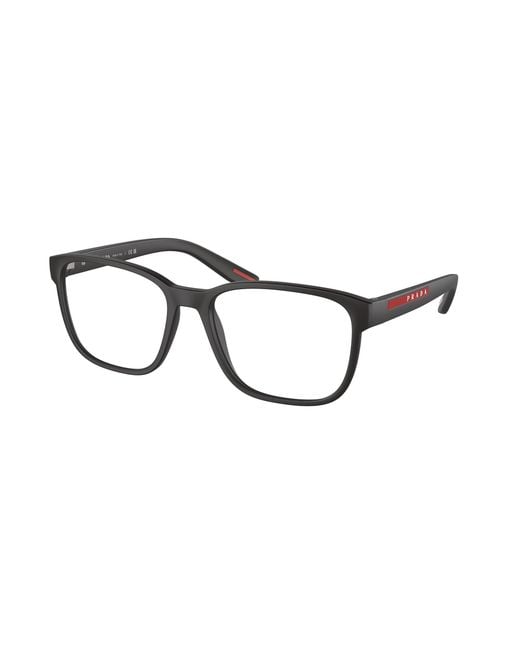 Prada Linea Rossa Black Ps 06Pv 18K1O1 Optical Frames Nylon Pillow Normal for men