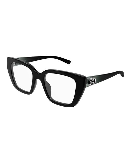 Gucci Black Gg2028O 001 Optical Frames Injected Transparent Cat Eye