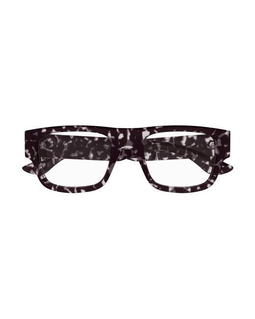 McQueen Black Am0511O 002 Optical Frames Acetate Transparent Squared for men
