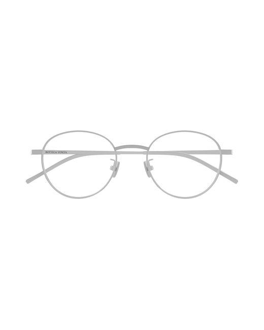 Bottega Veneta Black Bv1424Oa 002 Optical Frames Titanium Transparent Round