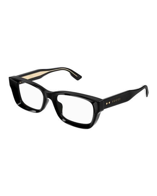 Gucci Black Gg1533Oa 001 Optical Frames Acetate Transparent Squared
