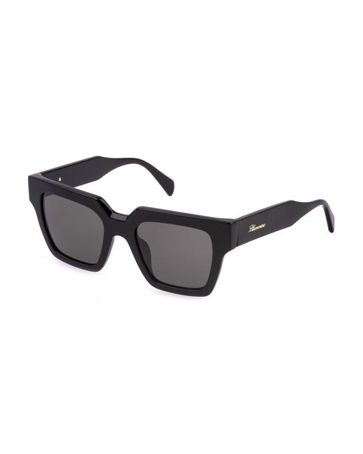 Blumarine Black Sbm867 700 Sunglasses Acetate Smoke Squared Normal