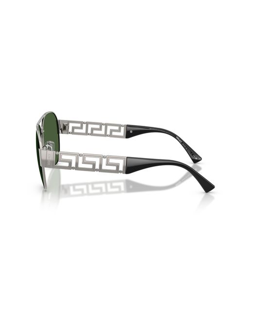 Versace Green Ve2289 100071 Sunglasses Metal Pilot Normal for men