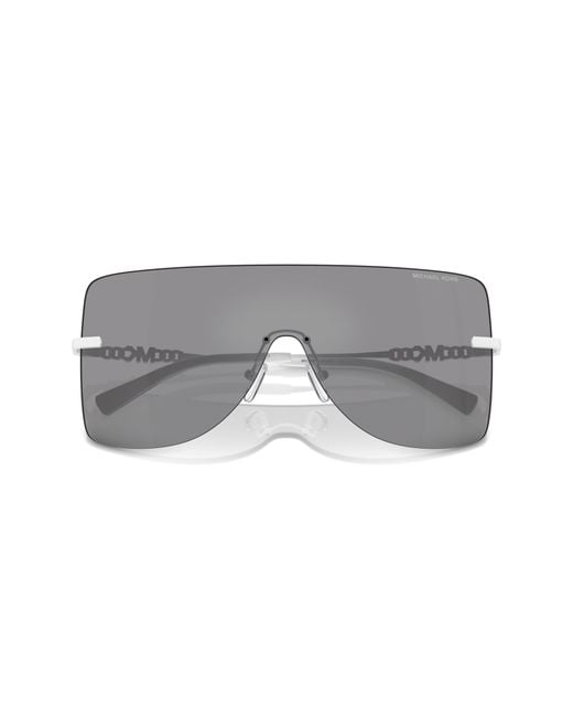Michael Kors Black Mk1148 London 1887/1 Sunglasses Metal Squared Mirrored Mirror