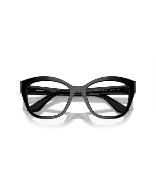 Miu Miu Black Mu 05Xv 1Ab1O1 Optical Frames Acetate Transparent Squared Normal