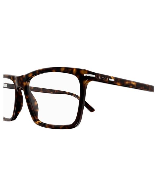 Gucci Black Gg1445O 002 Optical Frames Acetate Transparent Squared for men