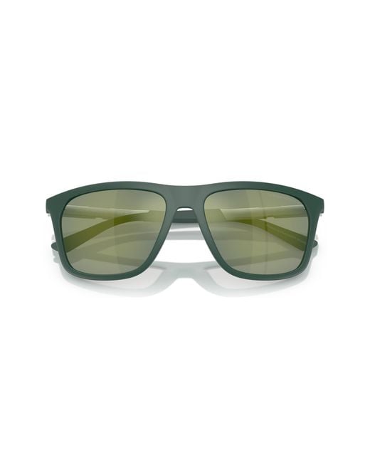 Emporio Armani Green Ea4237 61906R Sunglasses Injected Squared Mirrored for men