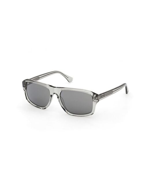 Web Black We0393 93C Sunglasses Acetate Smoke Squared Normal for men