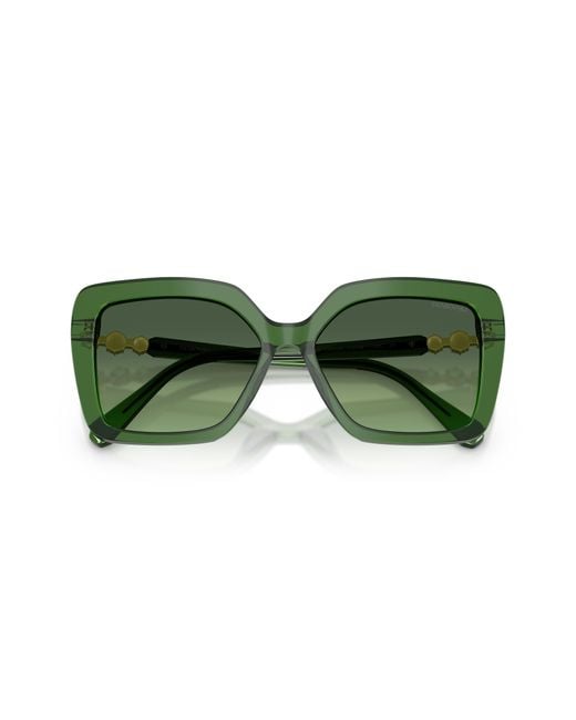 Swarovski Green Sk6049 10812A Sunglasses Acetate Butterfly Normal Nuanced