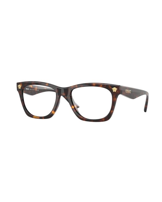 Versace Black Ve3363U 108 Optical Frames Injected Transparent Pillow Normal for men