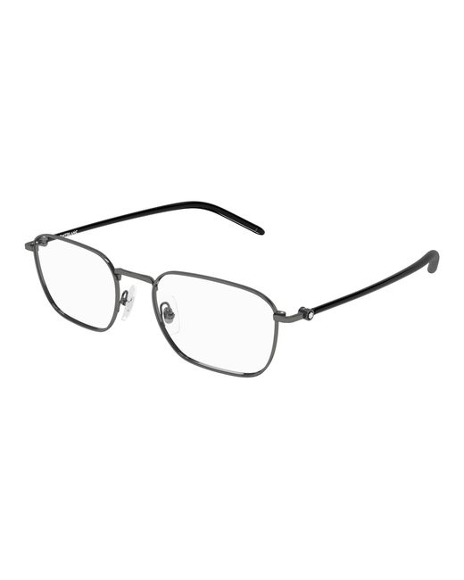 Montblanc Black Mb0369O 002 Optical Frames Metal Transparent Squared for men