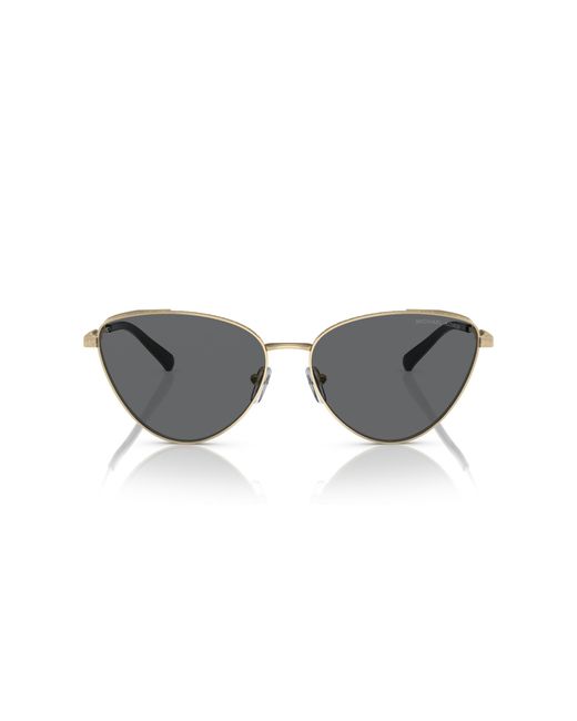 Michael Kors Black Mk1140 Cortez 101481 Sunglasses Metal Cat Eye Polarized
