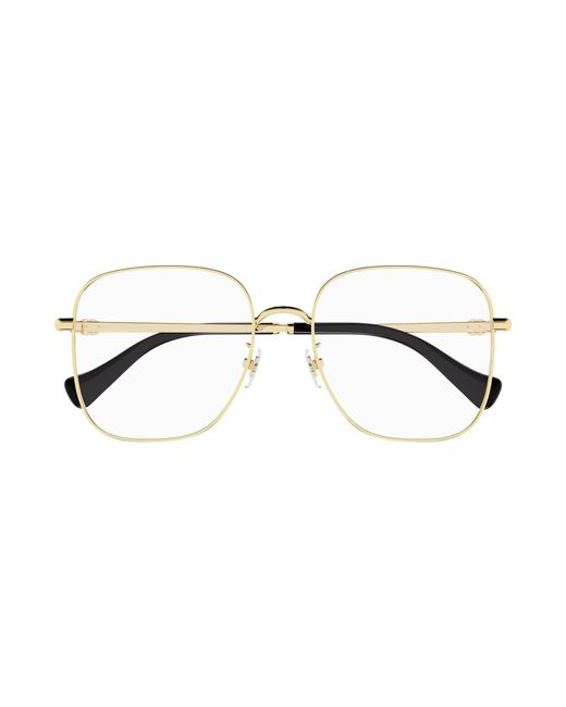 Gucci Black Gg1144O 001 Optical Frames Metal Squared